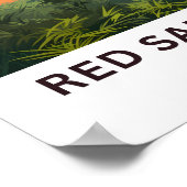 Red Sand Beach Hawaii Reisprint Poster (Hoek)
