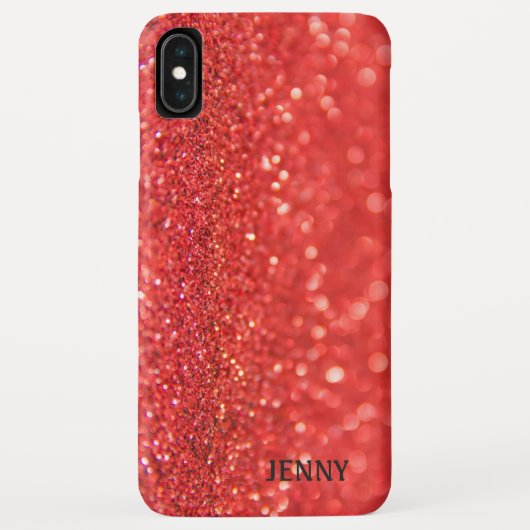 Red Sandy Glitter Case-Mate iPhone Case (Achterkant)