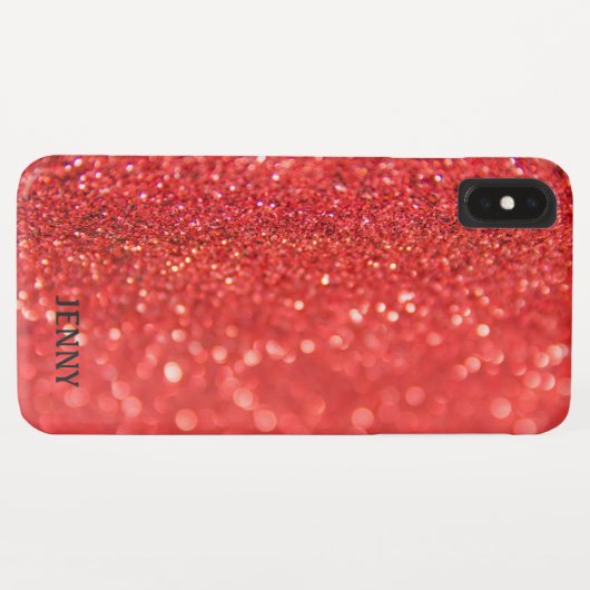 Red Sandy Glitter Case-Mate iPhone Case (Achterkant (horizontaal))