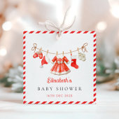 Red Santa Baby Baby Shower Bedankjes Labels
