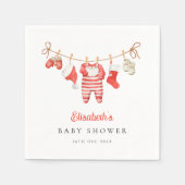 Red Santa Baby Baby Shower Servet (Voorkant)