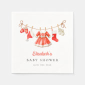 Red Santa Baby Baby Shower Servet (Voorkant)