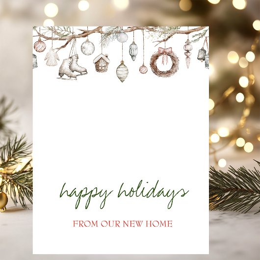 Red Santa Baby Bear Christmas Clothesline Aankondigingskaart