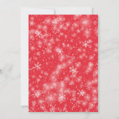 Red Santa Baby Christmas Baby Shower Invitation Kaart (Achterkant)