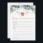 Red Santa Baby Christmas Baby Voorspellingsspel Kaart<br><div class="desc">Het Red Santa Gender Neutral Santa Baby Clothes Christmas Santa Baby Prediction Game voegt een heerlijke en feestelijke touch toe aan uw vakantie-baby shower! Met een charmant ontwerp met rode sneeuwvlokken, eucalyptusgroen en schattige op de kerstman geïnspireerde babykleding, nodigt dit spel gasten uit om leuke details over de baby te...</div>