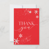 Red Santa Baby shower bedankkaart (Voorkant)