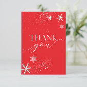 Red Santa Baby shower bedankkaart (Staand voorkant)