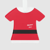 Red Santa Claus Coat op persoonlijke kerstmis Ornament (achterkant)