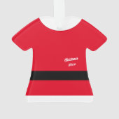 Red Santa Claus Coat op persoonlijke kerstmis Ornament (achterkant)