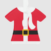 Red Santa Claus Coat op persoonlijke kerstmis Ornament (voorkant)