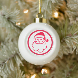 Red Santa Claus Keramische Bal Ornament