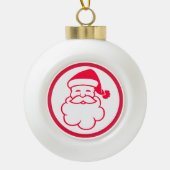 Red Santa Claus Keramische Bal Ornament (Voorkant)