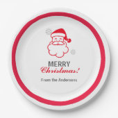 Red Santa Claus Papieren Bordje (Voorkant)
