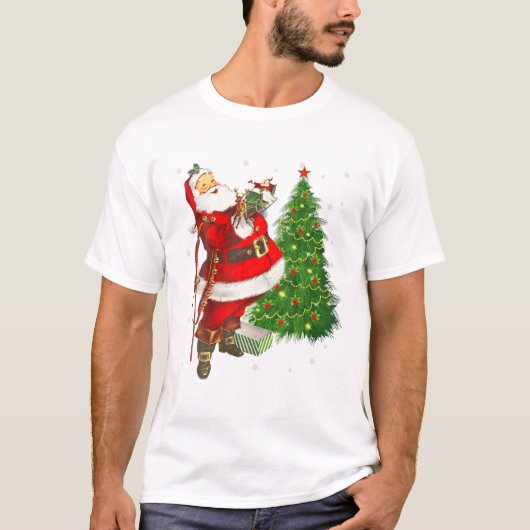 Red Santa Claus Red Christmas T-shirt (Voorkant)