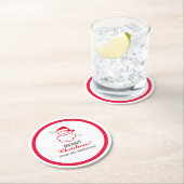 Red Santa Claus Ronde Kartonnen Onderzetter (Insitu)