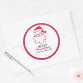 Red Santa Claus Ronde Sticker (Envelop)
