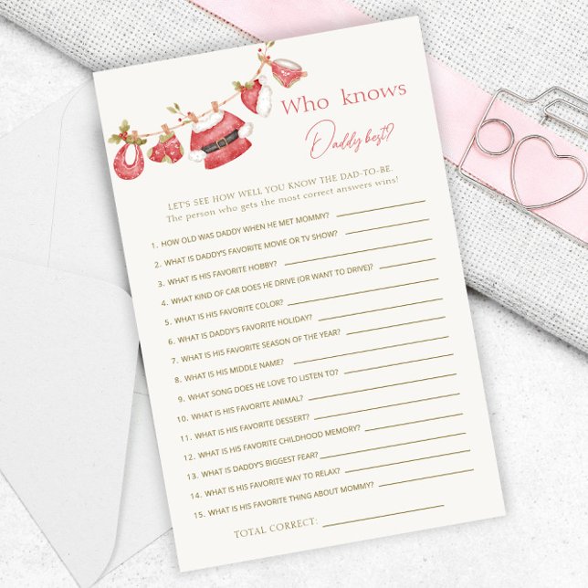 Red Santa Clothes Baby shower Daddy Beste Spelletj (Creator heeft geüpload)