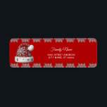 Red Santa Hat Christmas Return Adreslabel Etiket<br><div class="desc">Mooie rode kerstmuts kerstmis retour adres label</div>