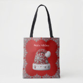 Red Santa Hat Holiday Canvas tas (Voorkant)