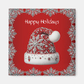 Red Santa Hat Holiday Magnet (Voorkant)