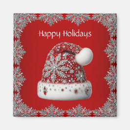 Red Santa Hat Holiday Magnet