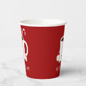 Red Santa Hat Hot Chocolate kerstparty Papieren Bekers (Links)