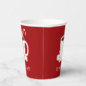 Red Santa Hat Hot Chocolate kerstparty Papieren Bekers (Rechts)