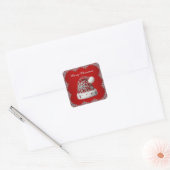 Red Santa Hat Kerst sticker (Envelop)