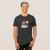 Red Santa Hat Mannen Tri-Blend Shirt (Voorkant volledig)