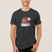 Red Santa Hat Mannen Tri-Blend Shirt (Voorkant)