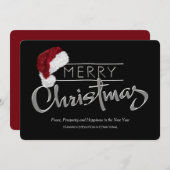 Red Santa Hat Modern Corporate Christmas-Kaart Feestdagenkaart (Voorkant / Achterkant)