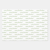 Red Santa Hat Pine Branches Merry Kerstmis Inpakpapier Vel (Voorkant 2)