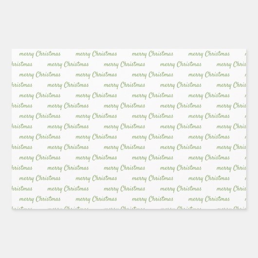 Red Santa Hat Pine Branches Merry Kerstmis Inpakpapier Vel (Voorkant 2)