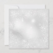 Red Santa Hat Sneeuwvlok Kerstfeest Uitnodiging (Achterkant)