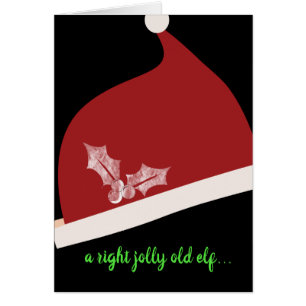 Red Santa Hat Traditional kerstgroet