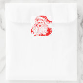 RED SANTA SQUARE STICKER ENVELOPE SEAL (Tas)