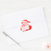 RED SANTA SQUARE STICKER ENVELOPE SEAL (Envelop)