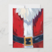 Red Santa Suit Christmas Feestdagenkaart (Voorkant)