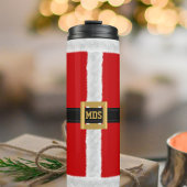 Red Santa Suit kerstfeestdag thermale Tumbler Thermosbeker