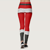 Red Santa Suit Mrs Claus kerstkostume Festive Leggings (Achterkant)