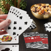 Red Sassy Star-speelkaarten Pokerkaarten (Insitu)