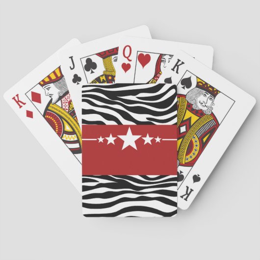 Red Sassy Star-speelkaarten Pokerkaarten (Achterkant)