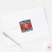 Red Sassy Star Zebra Bladplaat Stickers (Envelop)