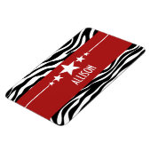 Red Sassy Star Zebra Premium Magnet Magneet (Linkerzijde)