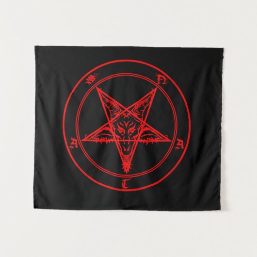 Red Satan Tapestry Wandkleed (Voorkant (horizontaal))