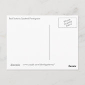 Red Satanic Spotted Pentagram Briefkaart (Achterkant)