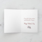 Red Satin Heart White Valentijnsdag Feestdagen Kaart (Binnen)