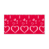Red Satin Heart Zelfinktende Stempel (Design)