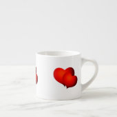 Red Satin Hearts Espresso Kop (Rechts)