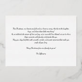 Red satin ribbon family photo Christmas Gold Folie Feestdagenkaart (Achterkant)